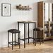 Scaun de bar 2 buc. Gri închis 40 x 32 x 74 cm Lemn prelucrat - WALTI WALTI