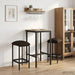 Scaun de bar 2 buc. Gri taupe 40 x 32 x 74 cm Lemn prelucrat - WALTI WALTI