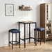Scaun de bar 2 buc. albastru 40 x 32 x 74 cm Lemn prelucrat - WALTI WALTI