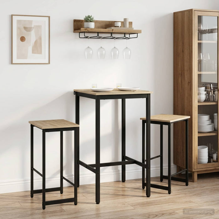 Scaun de bar 2 buc. Stejar Sonoma 40 x 32 x 64 cm - WALTI WALTI