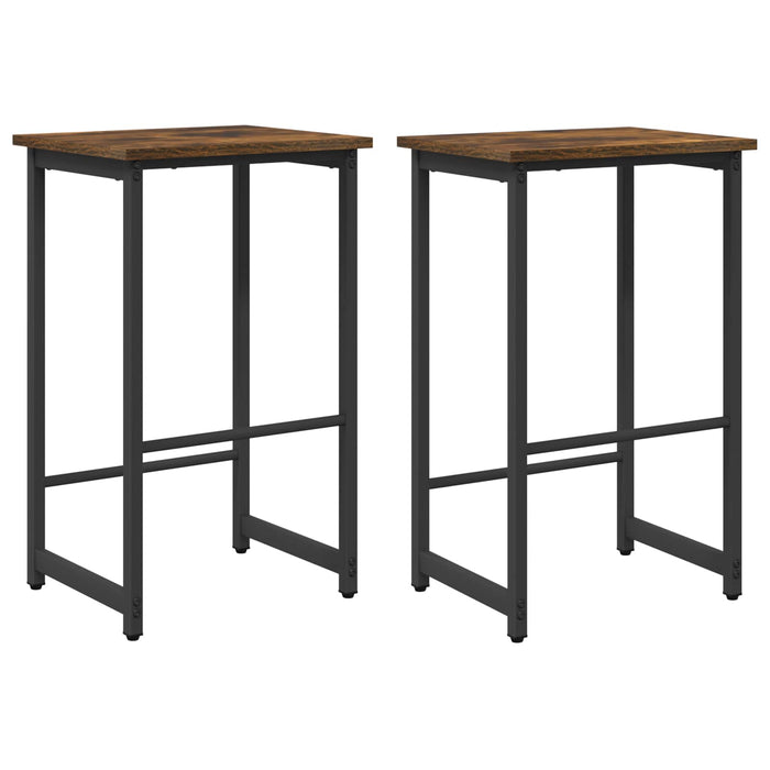 Scaun de bar 2 buc. Stejar fumuriu 40 x 32 x 64 cm - WALTI WALTI