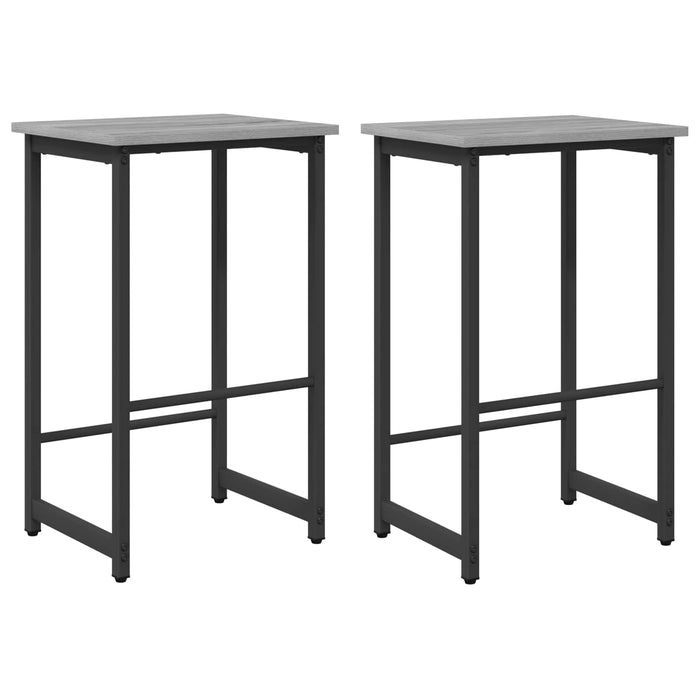Scaun de bar 2 buc. Sonoma gri 40 x 32 x 64 cm Lemn prelucrat - WALTI WALTI