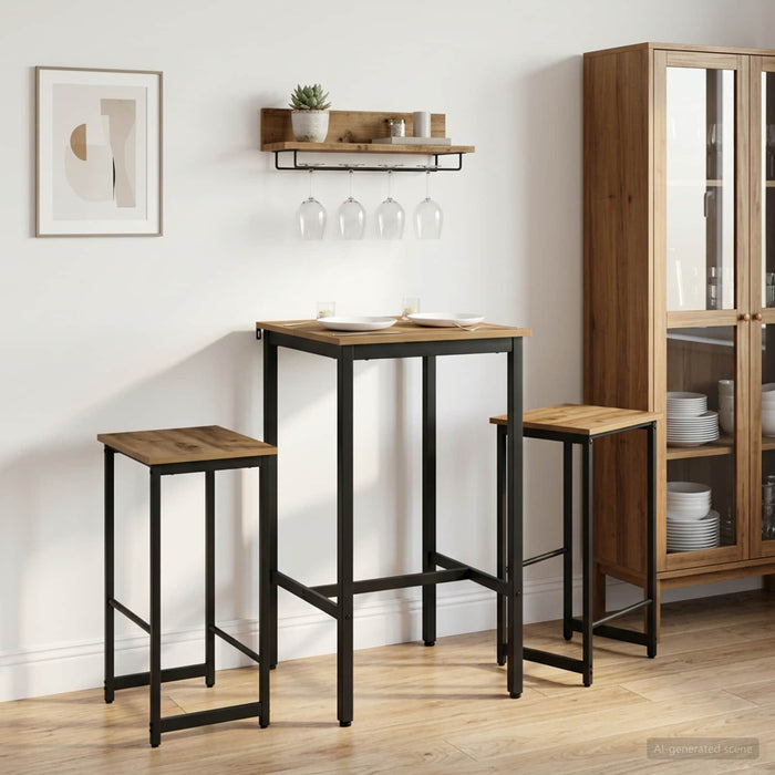 Scaun de bar 2 buc. Stejar Artizanal 40 x 32 x 64 cm - WALTI WALTI