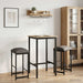 Scaun de bar 2 buc. Gri deschis 40 x 32 x 64 cm Lemn prelucrat - WALTI WALTI