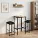 Scaun de bar 2 buc. Negru 40 x 32 x 64 cm Lemn prelucrat - WALTI WALTI