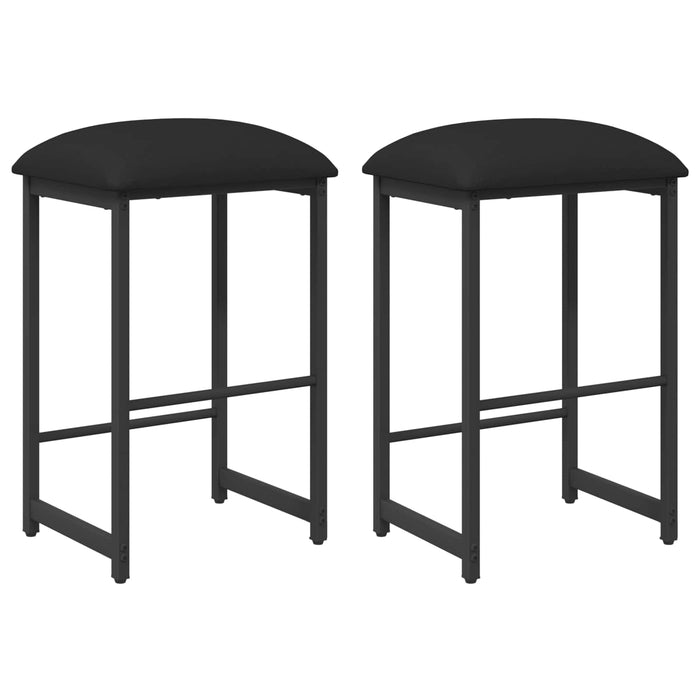 Scaun de bar 2 buc. Negru 40 x 32 x 64 cm Lemn prelucrat - WALTI WALTI
