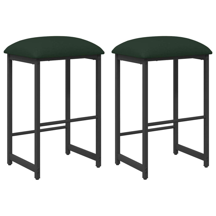 Scaun de bar 2 buc. Verde închis 40 x 32 x 64 cm Lemn prelucrat - WALTI WALTI