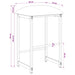 Scaun de bar Gri taupe 40 x 32 x 64 cm Lemn prelucrat - WALTI WALTI