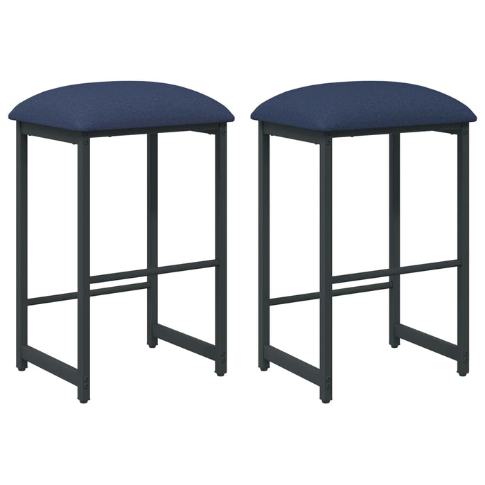 Scaun de bar 2 buc. albastru 40 x 32 x 64 cm Lemn prelucrat - WALTI WALTI