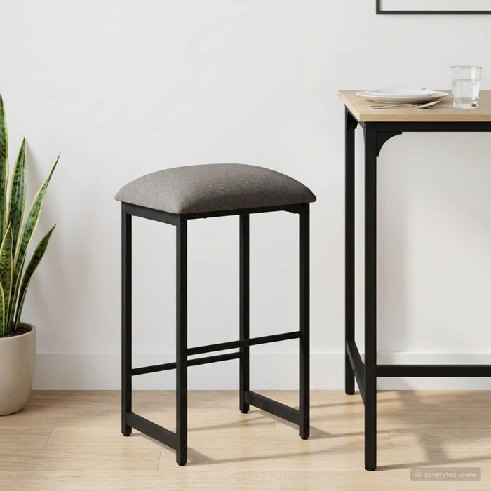Scaun de bar Gri deschis 40 x 32 x 74 cm Lemn prelucrat - WALTI WALTI