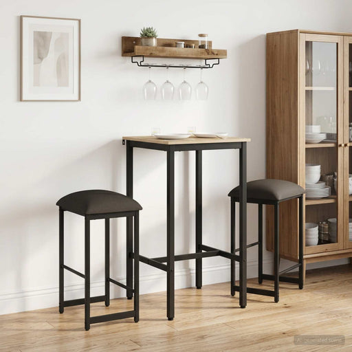 Scaun de bar 2 buc. Gri închis 40 x 32 x 74 cm Lemn prelucrat - WALTI WALTI
