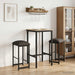Scaun de bar 2 buc. Gri închis 40 x 32 x 74 cm Lemn prelucrat - WALTI WALTI