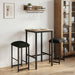 Scaun de bar 2 buc. Negru 40 x 32 x 74 cm Lemn prelucrat - WALTI WALTI