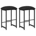 Scaun de bar 2 buc. Negru 40 x 32 x 74 cm Lemn prelucrat - WALTI WALTI