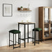 Scaun de bar 2 buc. Verde închis 40 x 32 x 74 cm Lemn prelucrat - WALTI WALTI