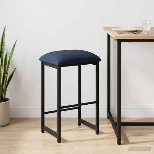 Scaun de bar albastru 40 x 32 x 74 cm Lemn prelucrat - WALTI WALTI