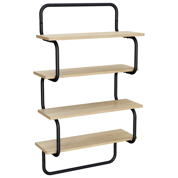 Raft de perete cu 4 niveluri Stejar Sonoma 80 x 24,5 x 104 cm WALTI