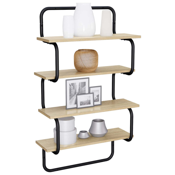 Raft de perete cu 4 niveluri Stejar Sonoma 60 x 24,5 x 104 cm WALTI