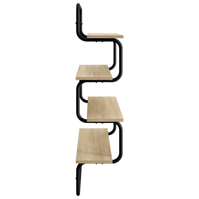 Raft de perete cu 4 niveluri Stejar Sonoma 60 x 24,5 x 104 cm WALTI