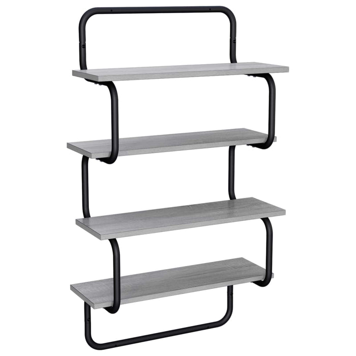 Raft de perete cu 4 niveluri Sonoma gri 40 x 24,5 x 104 cm WALTI