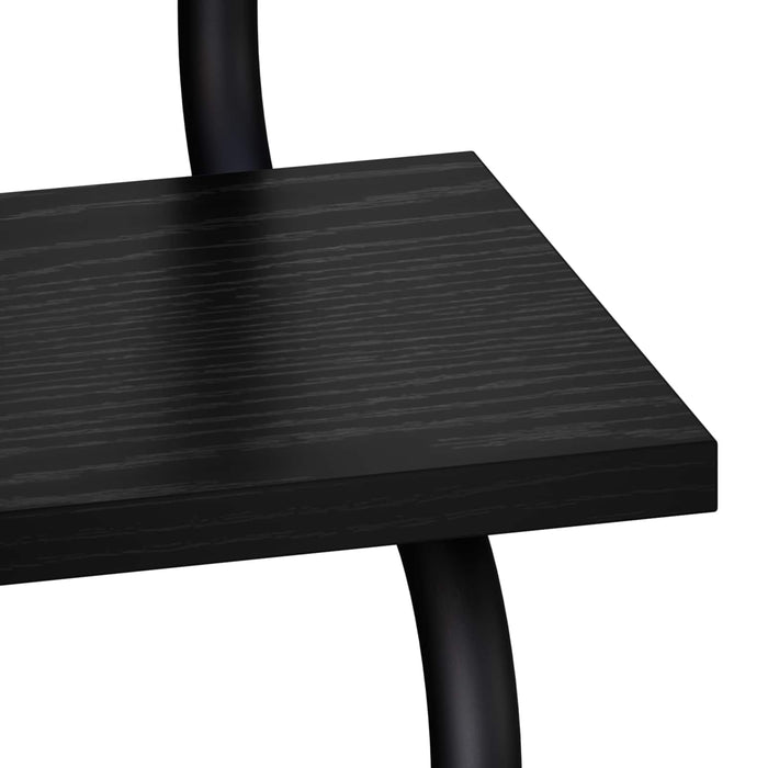 Raft de perete cu 2 niveluri Stejar Negru 80 x 24,5 x 61 cm WALTI
