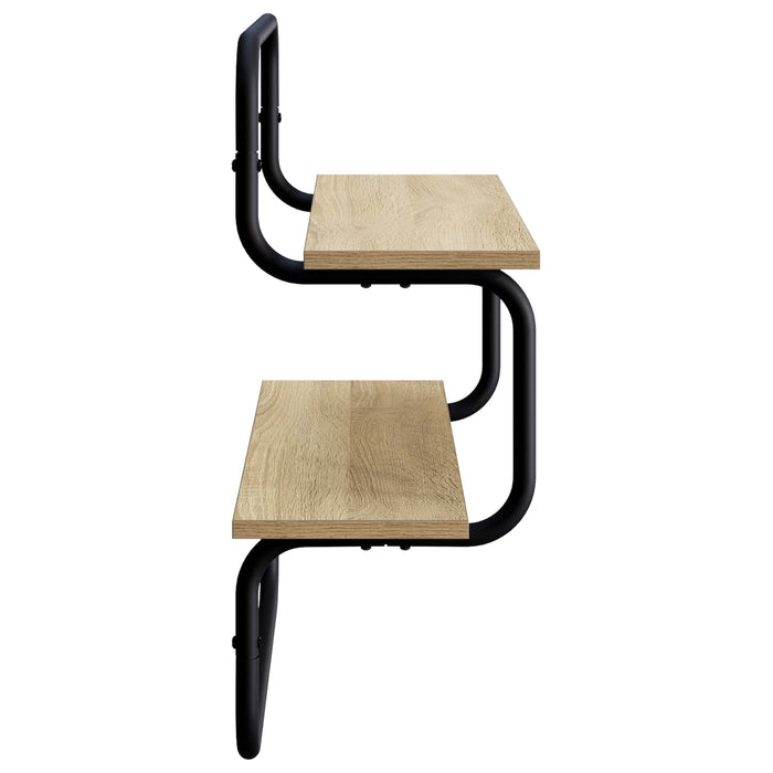 Raft de perete cu 2 niveluri Stejar Sonoma 80 x 24,5 x 61 cm WALTI