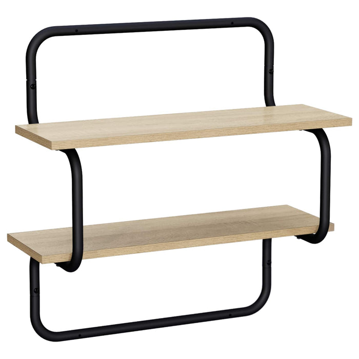 Raft de perete cu 2 niveluri Stejar Sonoma 60 x 24,5 x 61 cm WALTI