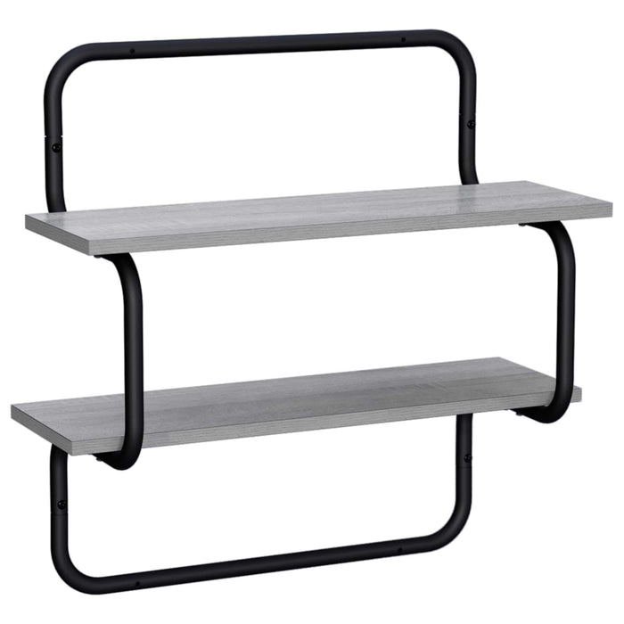Raft de perete cu 2 niveluri Sonoma gri 60 x 24,5 x 61 cm WALTI