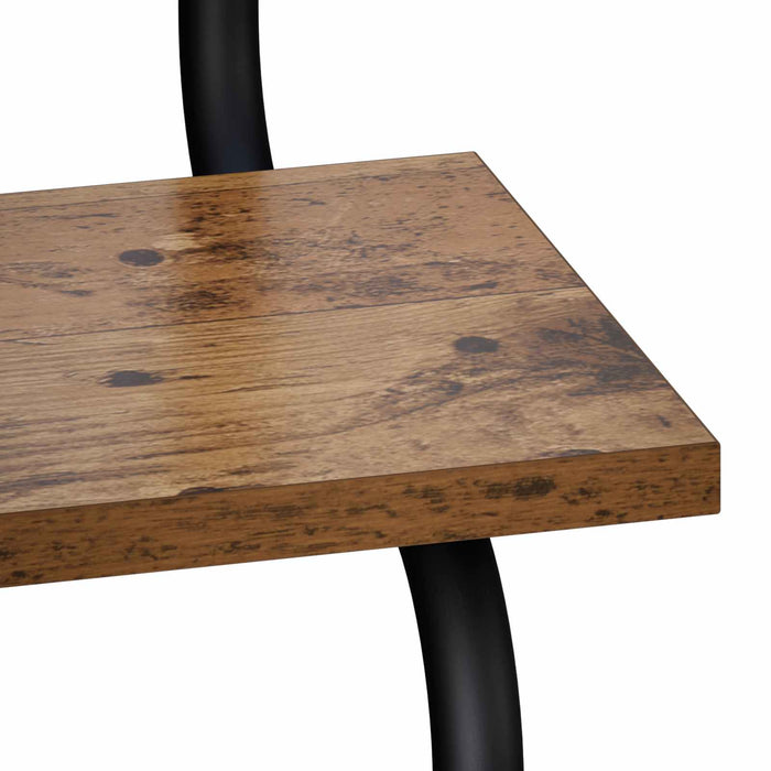 Raft de perete cu 2 niveluri Lemn vechi 60 x 24,5 x 61 cm WALTI