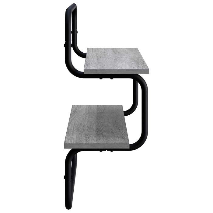 Raft de perete cu 2 niveluri Sonoma gri 40 x 24,5 x 61 cm WALTI