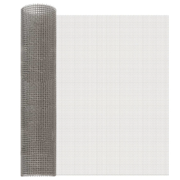 Ecran din plasă 60 x 200 cm 3 Mesh Oțel Inoxidabil 201 Argintiu WALTI