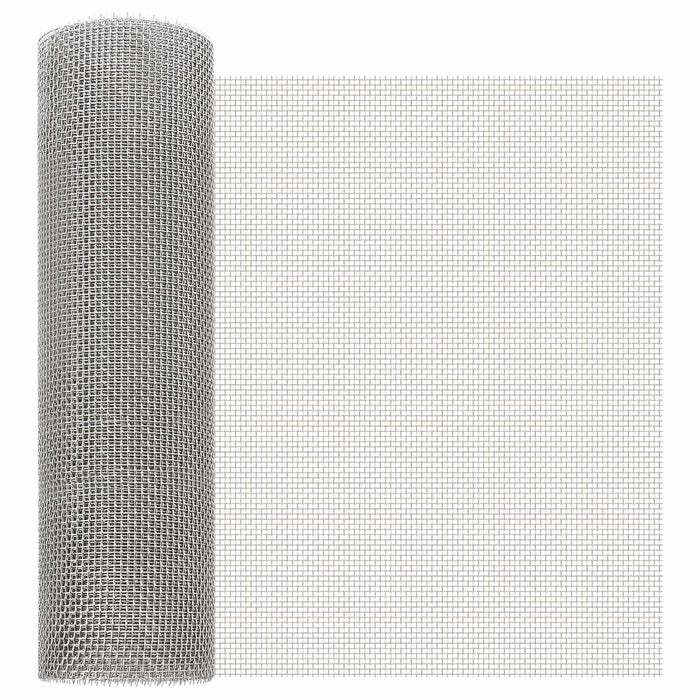 Ecran din plasă 40 x 500 cm 6 Mesh Oțel Inoxidabil 201 Argintiu WALTI