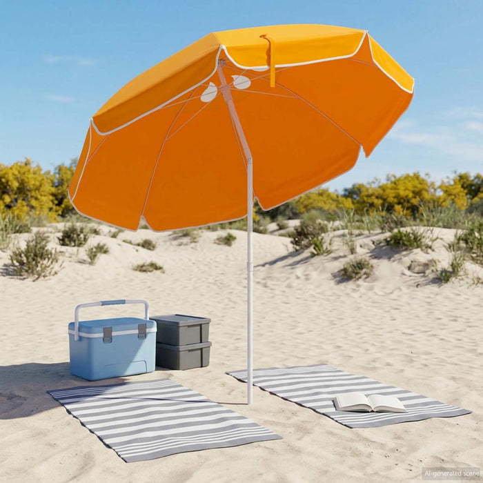 Parasol de Grădină 160 cm Poliester 170T Portocaliu WALTI