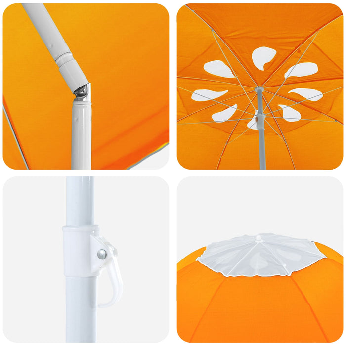 Parasol de Grădină 240 cm Poliester 170T Portocaliu WALTI