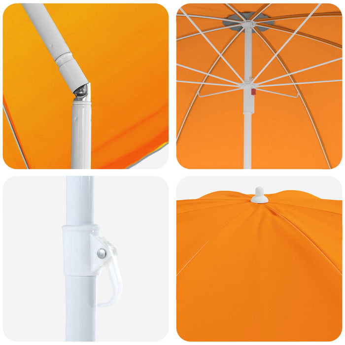Parasol de Grădină 240 cm Poliester 170T Portocaliu WALTI