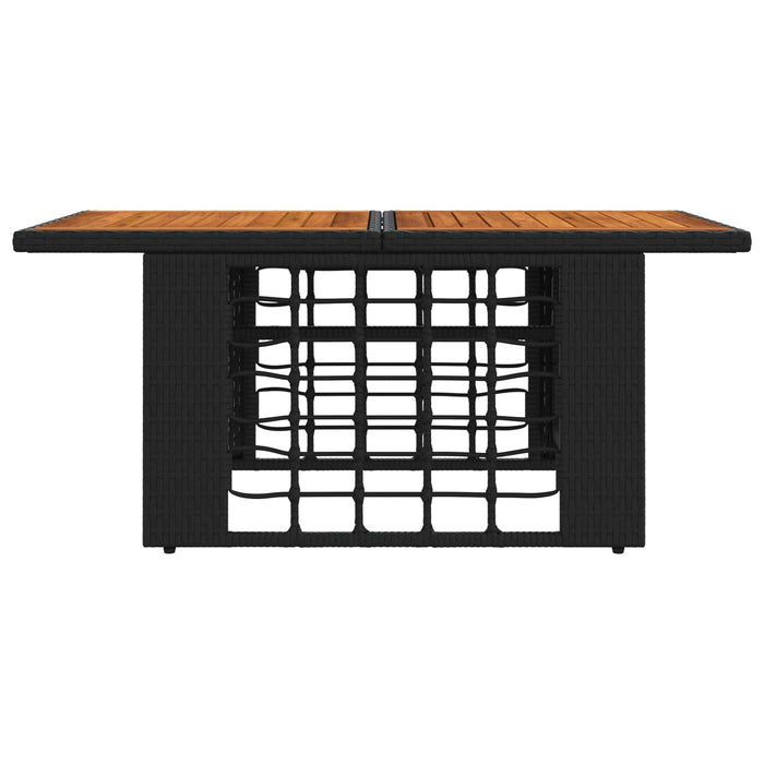 Masă de Grădină Negru și natural 100 x 55 x 37 cm WALTI