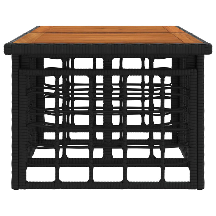 Masă de Grădină Negru și natural 100 x 55 x 37 cm WALTI