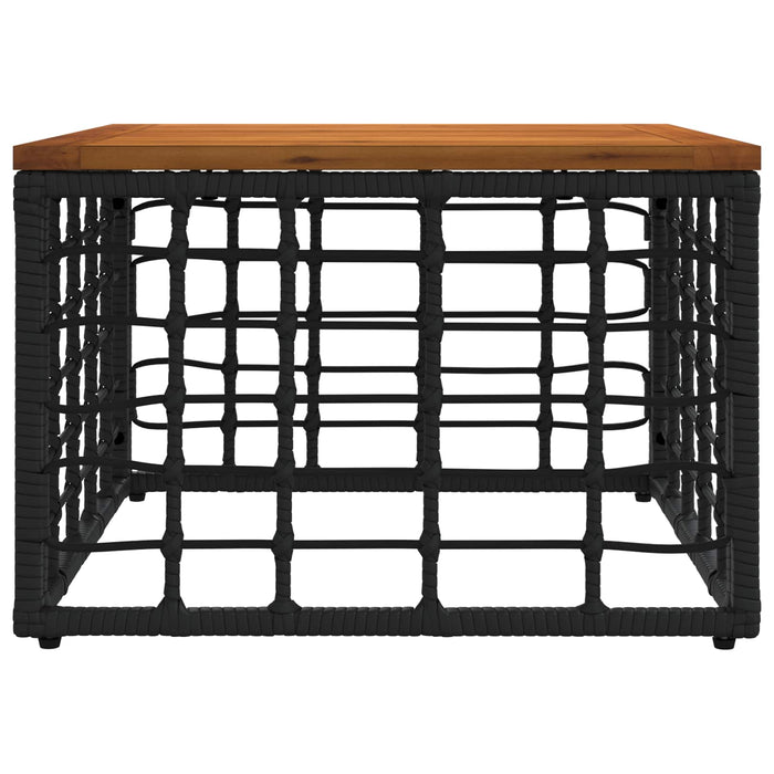Masă de Grădină Negru și natural 55 x 55 x 37 cm WALTI