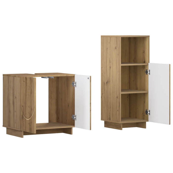 Set dulap baie 2 buc. Stejar Artizanal Lemn prelucrat WALTI