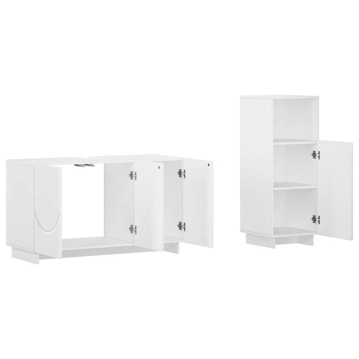 Set dulap baie 2 buc. Alb Lemn prelucrat WALTI