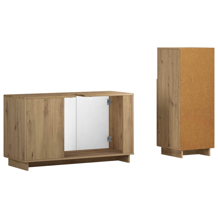 Set dulap baie 2 buc. Stejar Artizanal Lemn prelucrat WALTI