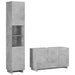 Set dulap baie 2 buc. Gri Beton Lemn prelucrat - WALTI WALTI