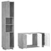 Set dulap baie 2 buc. Gri Beton Lemn prelucrat - WALTI WALTI