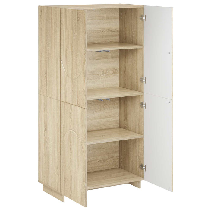 Bufet Stejar Sonoma 79x41x151 cm Lemn prelucrat WALTI