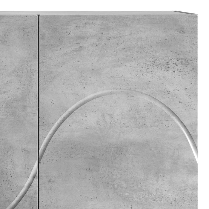 Bufet Gri Beton 79 x 41 x 151 cm Lemn prelucrat WALTI
