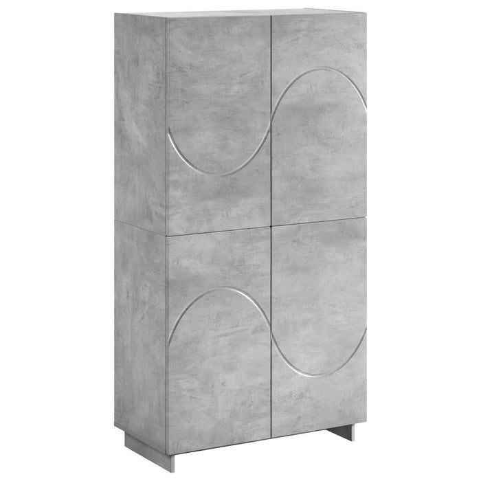 Bufet Gri Beton 79 x 41 x 151 cm Lemn prelucrat WALTI
