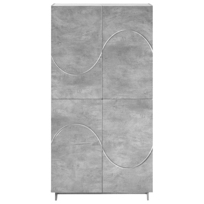 Bufet Gri Beton 79 x 41 x 151 cm Lemn prelucrat WALTI