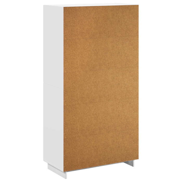 Bufet Alb foarte lucios 79 x 41 x 151 cm Lemn prelucrat WALTI