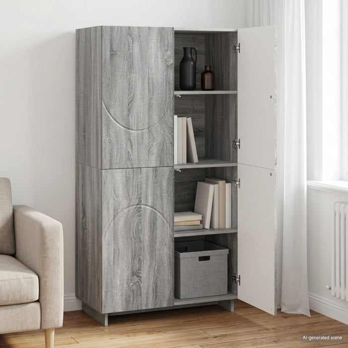 Bufet Sonoma gri 79 x 41 x 151 cm Lemn prelucrat WALTI