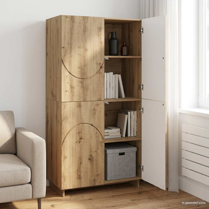 Bufet Stejar Artizanal 79 x 41 x 151 cm Lemn prelucrat WALTI